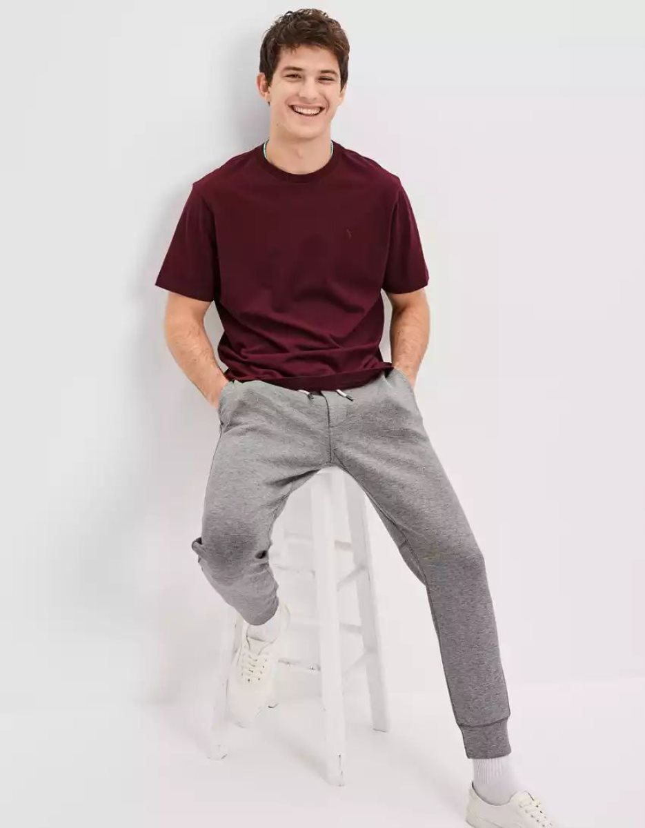 T Shirts American Eagle AE Super Soft Legend Bordeaux Homme | LMY-87593374